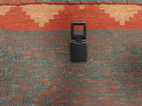 Gabbeh Green Hand Knotted 211 X 410  Area Rug 100-110352 Image 7