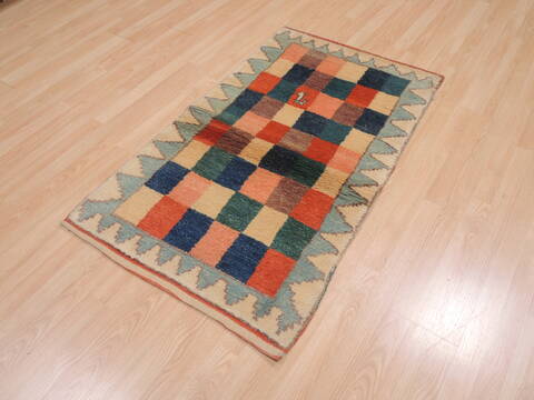 Gabbeh Multicolor Hand Knotted 27 X 44  Area Rug 100-110353 Image 2