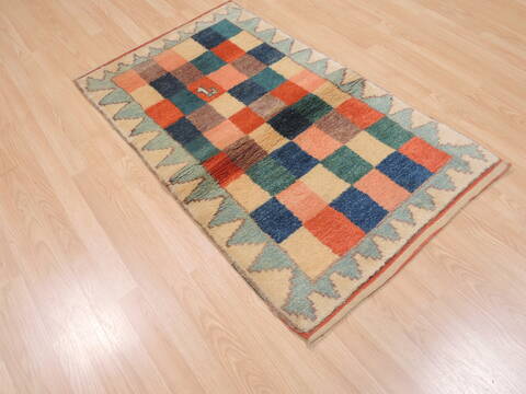 Gabbeh Multicolor Hand Knotted 27 X 44  Area Rug 100-110353 Image 3