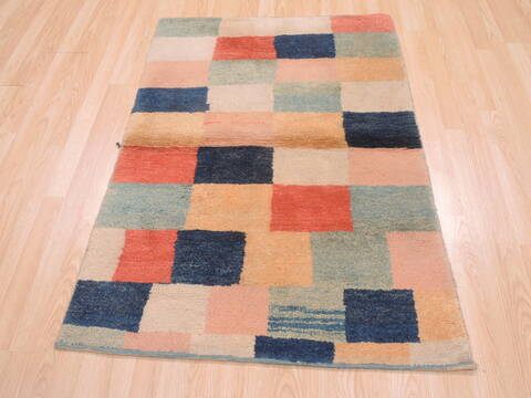 Gabbeh Beige Hand Knotted 32 X 45  Area Rug 100-110354 Image 1