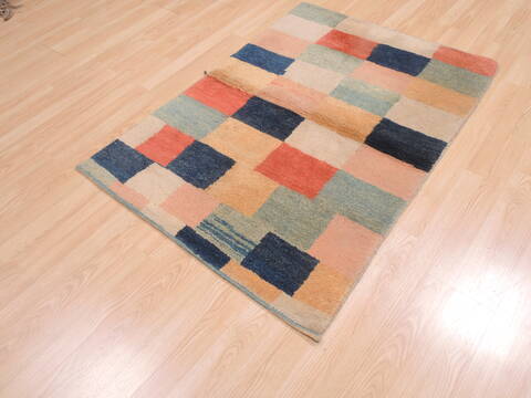 Gabbeh Beige Hand Knotted 32 X 45  Area Rug 100-110354 Image 2
