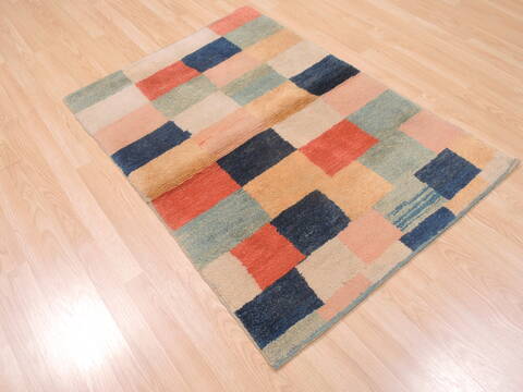 Gabbeh Beige Hand Knotted 32 X 45  Area Rug 100-110354 Image 3