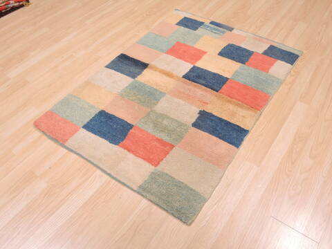 Gabbeh Beige Hand Knotted 32 X 45  Area Rug 100-110354 Image 5