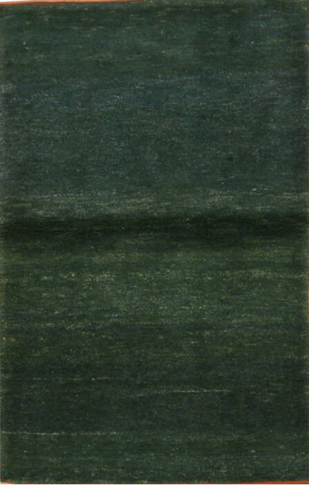 Gabbeh Green Hand Knotted 210 X 48  Area Rug 100-110357 Image 0