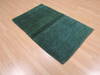 Gabbeh Green Hand Knotted 210 X 48  Area Rug 100-110357 Thumb 3