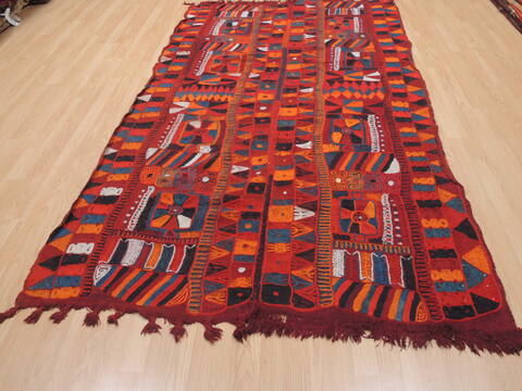 Kilim Red Flat Woven 411 X 90  Area Rug 100-110361 Image 1