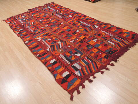 Kilim Red Flat Woven 411 X 90  Area Rug 100-110361 Image 3
