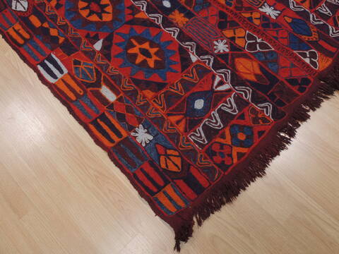 Kilim Red Flat Woven 411 X 710  Area Rug 100-110363 Image 3