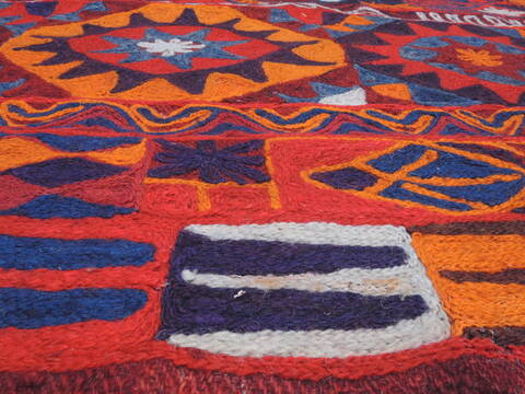 Kilim Red Flat Woven 411 X 710  Area Rug 100-110363 Image 7