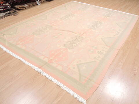 Kilim Beige Flat Woven 80 X 100  Area Rug 100-110367 Image 2