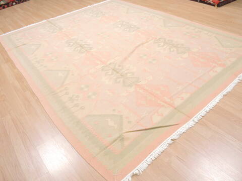 Kilim Beige Flat Woven 80 X 100  Area Rug 100-110367 Image 3