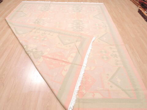 Kilim Beige Flat Woven 80 X 100  Area Rug 100-110367 Image 5