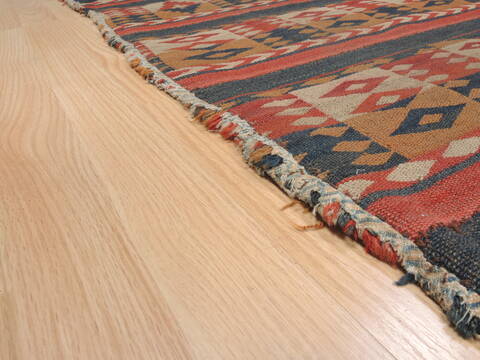 Kilim Blue Runner Flat Woven 50 X 103  Area Rug 100-110369 Image 7