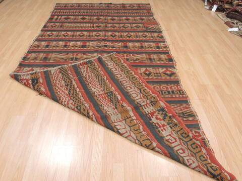 Kilim Blue Runner Flat Woven 50 X 103  Area Rug 100-110369 Image 8