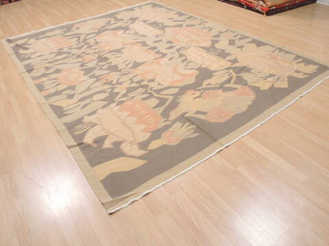 Kilim Beige Flat Woven 80 X 101  Area Rug 100-110370 Image 2