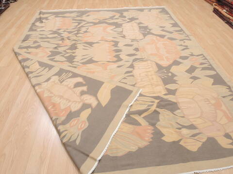 Kilim Beige Flat Woven 80 X 101  Area Rug 100-110370 Image 6