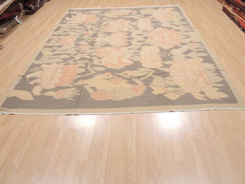 Kilim Beige Flat Woven 80 X 101  Area Rug 100-110370 Image 9