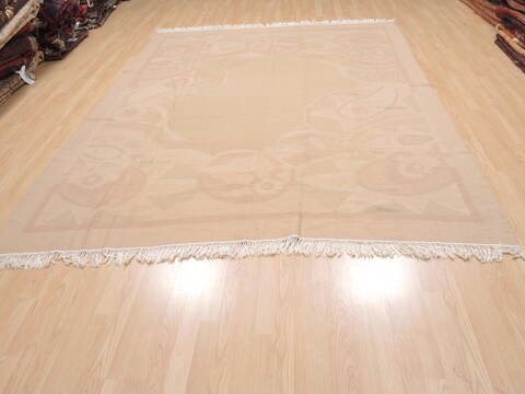 Kilim Beige Flat Woven 72 X 92  Area Rug 100-110382 Image 1