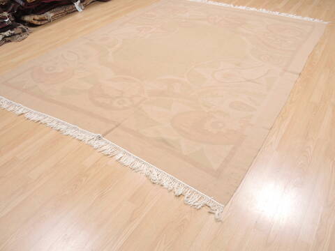 Kilim Beige Flat Woven 72 X 92  Area Rug 100-110382 Image 2