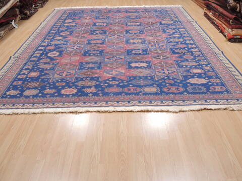 Kilim Blue Square Flat Woven 96 X 112  Area Rug 100-110384 Image 1