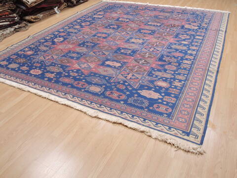 Kilim Blue Square Flat Woven 96 X 112  Area Rug 100-110384 Image 2