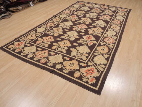 Kilim Brown Flat Woven 67 X 1011  Area Rug 100-110385 Image 2