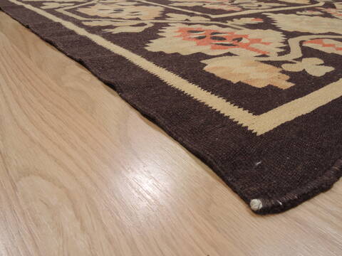 Kilim Brown Flat Woven 67 X 1011  Area Rug 100-110385 Image 5
