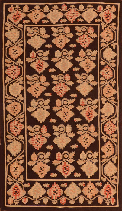 Kilim Brown Flat Woven 67 X 1011  Area Rug 100-110385 Image 0