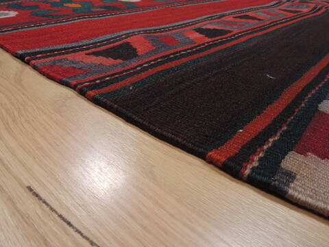 Kilim Red Runner Flat Woven 52 X 114  Area Rug 100-110394 Image 5