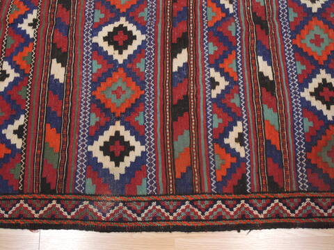 Kilim Red Runner Flat Woven 47 X 102  Area Rug 100-110399 Image 6