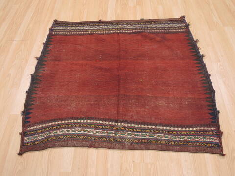 Kilim Red Square Flat Woven 38 X 40  Area Rug 100-110404 Image 1