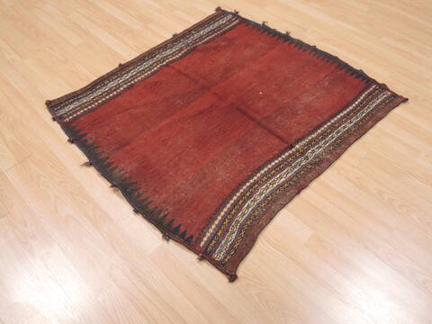 Kilim Red Square Flat Woven 38 X 40  Area Rug 100-110404 Image 3