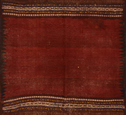 Kilim Red Square Flat Woven 38 X 40  Area Rug 100-110404 Image 0