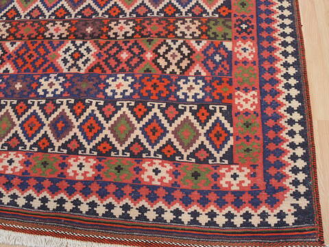 Kilim Blue Flat Woven 59 X 87  Area Rug 100-110416 Image 4