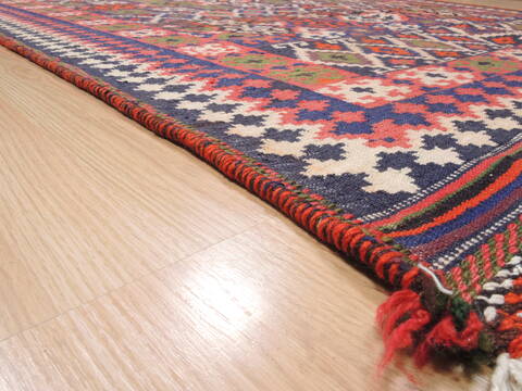 Kilim Blue Flat Woven 59 X 87  Area Rug 100-110416 Image 5