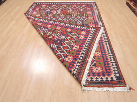 Kilim Blue Flat Woven 59 X 87  Area Rug 100-110416 Image 6