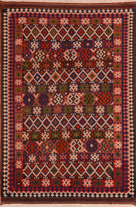 Kilim Blue Flat Woven 59 X 87  Area Rug 100-110416 Image 0