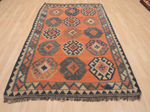 Kilim Red Flat Woven 47 X 77  Area Rug 100-110424 Image 1