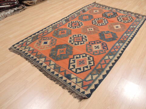 Kilim Red Flat Woven 47 X 77  Area Rug 100-110424 Image 2