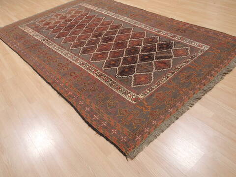 Kilim Brown Flat Woven 60 X 99  Area Rug 100-110435 Image 3