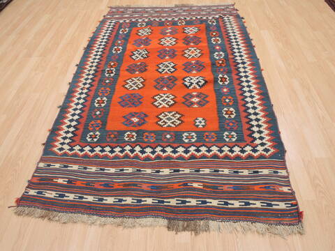 Kilim Red Flat Woven 47 X 76  Area Rug 100-110441 Image 1