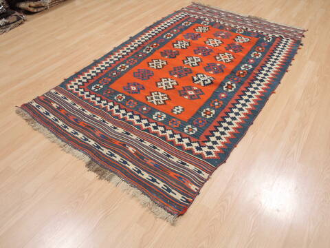 Kilim Red Flat Woven 47 X 76  Area Rug 100-110441 Image 2