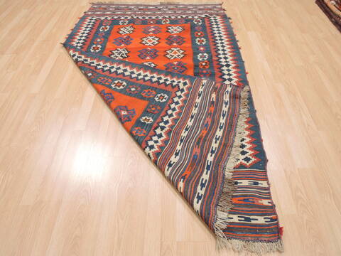 Kilim Red Flat Woven 47 X 76  Area Rug 100-110441 Image 6
