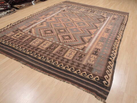 Kilim Beige Flat Woven 84 X 112  Area Rug 100-110451 Image 2