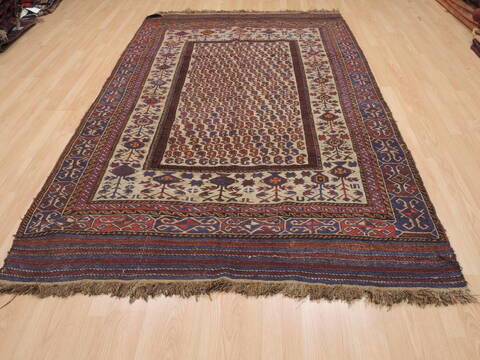 Kilim Blue Flat Woven 58 X 90  Area Rug 100-110458 Image 1