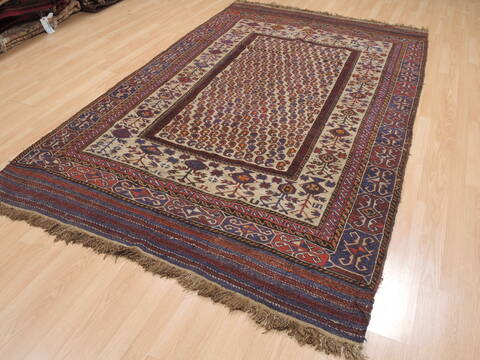 Kilim Blue Flat Woven 58 X 90  Area Rug 100-110458 Image 2