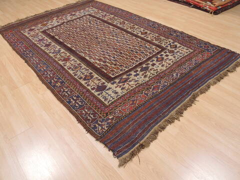 Kilim Blue Flat Woven 58 X 90  Area Rug 100-110458 Image 3