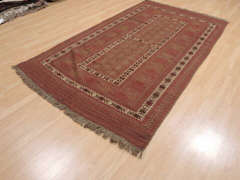 Kilim Brown Flat Woven 49 X 86  Area Rug 100-110464 Image 2