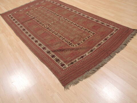 Kilim Brown Flat Woven 49 X 86  Area Rug 100-110464 Image 3