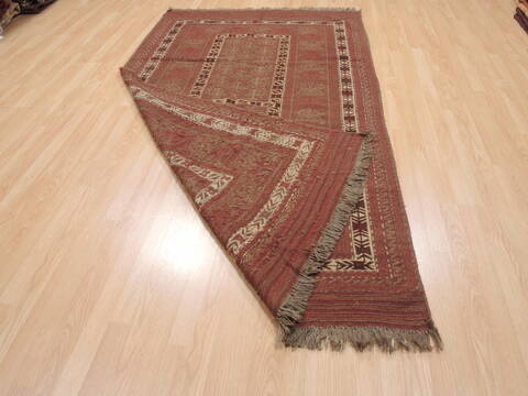 Kilim Brown Flat Woven 49 X 86  Area Rug 100-110464 Image 5